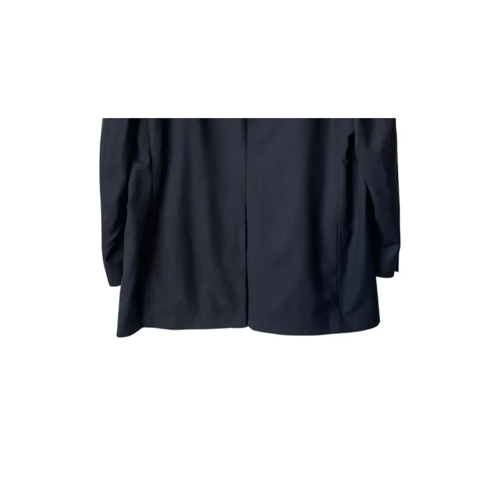 Hart‎ Schaffner & Marx Wool Suit Blazer Jacket 44R Black Classic Two-Button